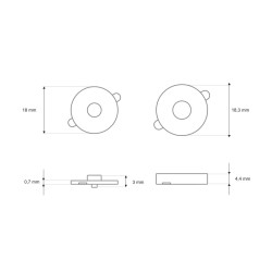 Zapięcie magnetyczne 18/18 mm nikiel