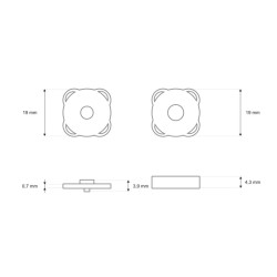 Zapięcie magnetyczne magnes do torebki 18/4mm